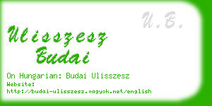 ulisszesz budai business card